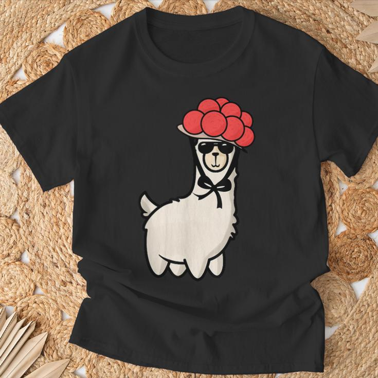 Schwarzwald Bollenhut Lama Sunglasses Tradition T-Shirt Geschenke für alte Männer