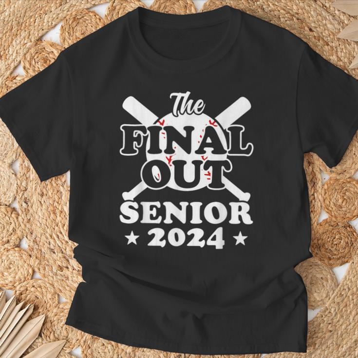 Senior 2024 Baseball Senior Year Class Of 2024 T-Shirt Gifts for Old Men