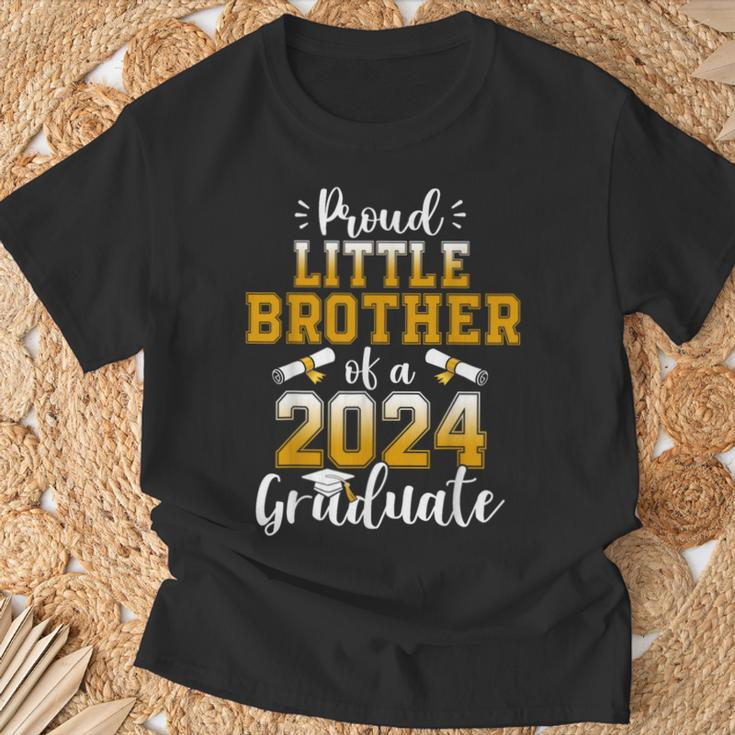 Senior 2024 Proud Little Brother Of A Class Of 2024 Graduate T-Shirt Gifts for Old Men