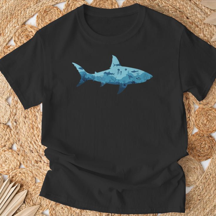 Shark Underwater Life Ocean Underwater World T-Shirt Geschenke für alte Männer