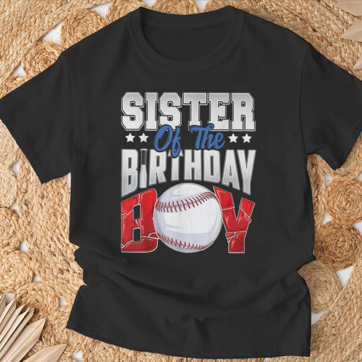 Sister Baseball Birthday Boy Family Baller B-Day Party T-Shirt Gifts for Old Men