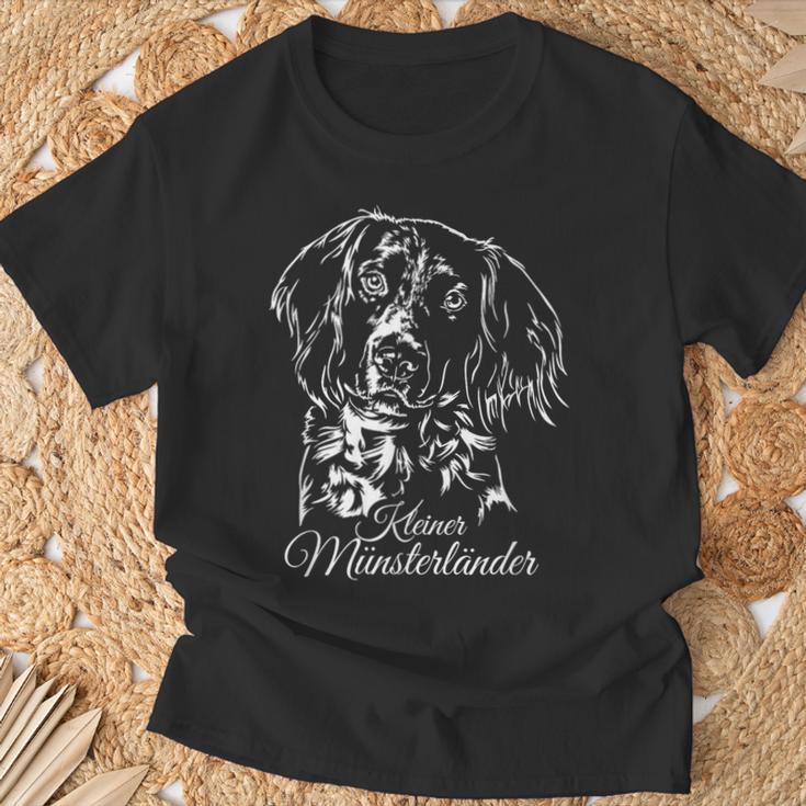 Small Münsterländer Dog Portrait Hunting Dog T-Shirt Geschenke für alte Männer