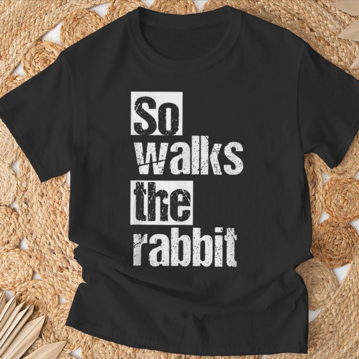 So Lauf Der Hase So Walks The Rabbit T-Shirt Geschenke für alte Männer