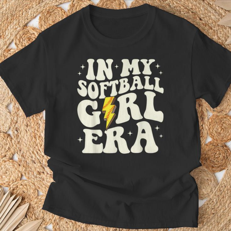 In My Softball Girl Era Retro Groovy Softball Girl T-Shirt Gifts for Old Men