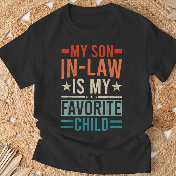 My Son In Law Is My Favorite Child Retro Son In Law T-Shirt Gifts for Old Men