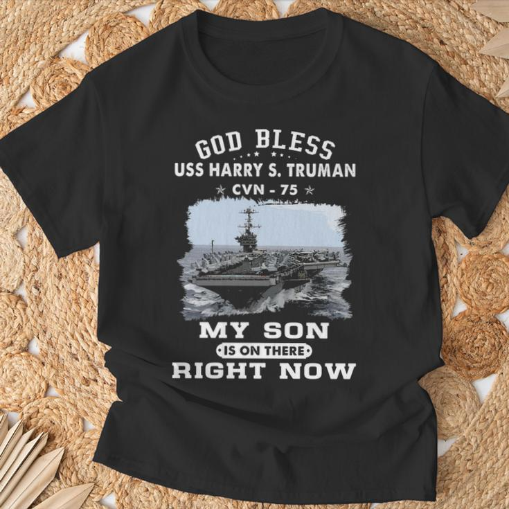 My Son Is Uss Harry S Truman Cvn T-Shirt Gifts for Old Men