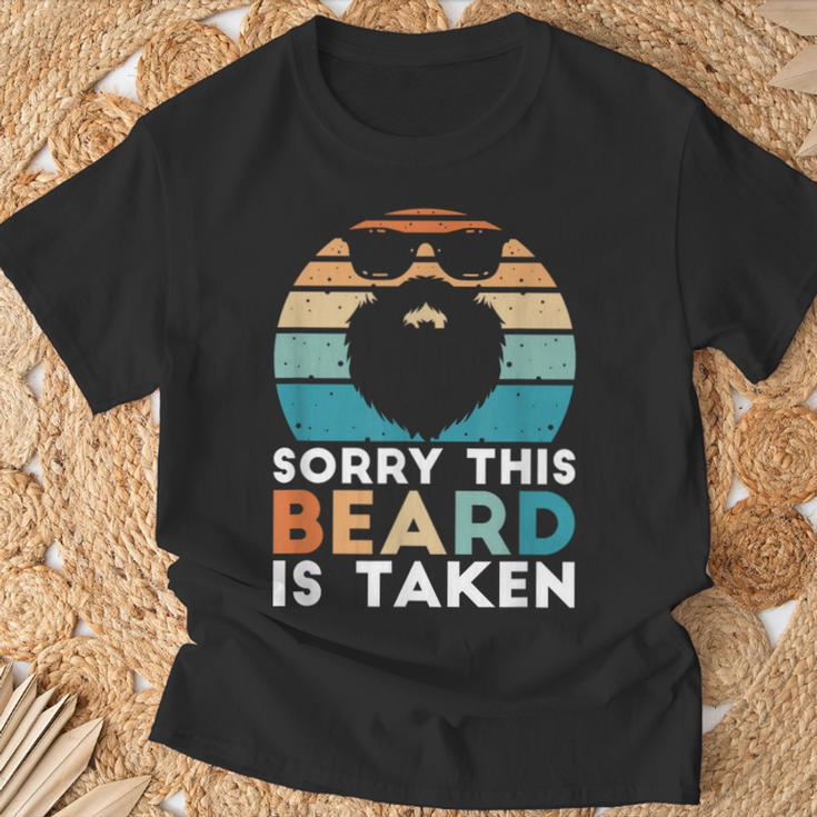 Sorry This Beard Is Taken Retro Valentines Day Idea For Him T-Shirt Gifts for Old Men