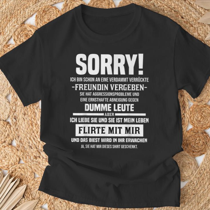Sorry Ich Bin Schon Vergen German Language S T-Shirt Geschenke für alte Männer