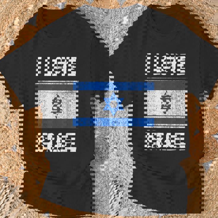 Souvenir Deoyage De Famille Israélienne Avec Inscription I Love Israël T-Shirt Cadeaux pour les vieillards