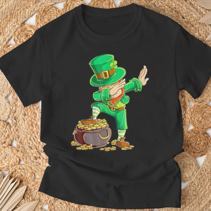 St Patrick's Day Dabbing Leprechaun Boys Dab Dance T-Shirt Gifts for Old Men