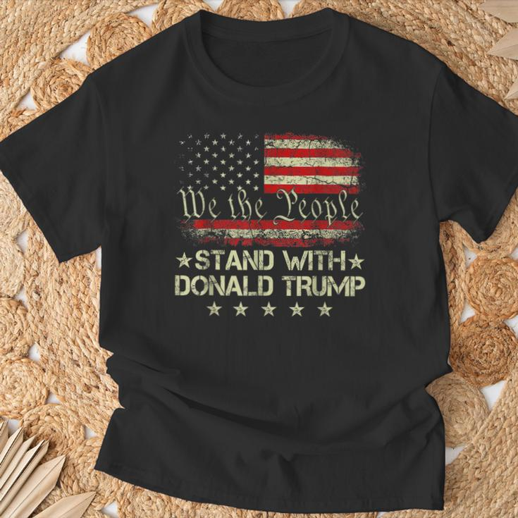 I Stand With Donald Trump 2024 Support Take America Back T-Shirt Gifts for Old Men