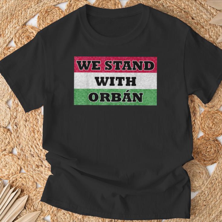 We Stand With Orbán Ungarn T-Shirt Geschenke für alte Männer