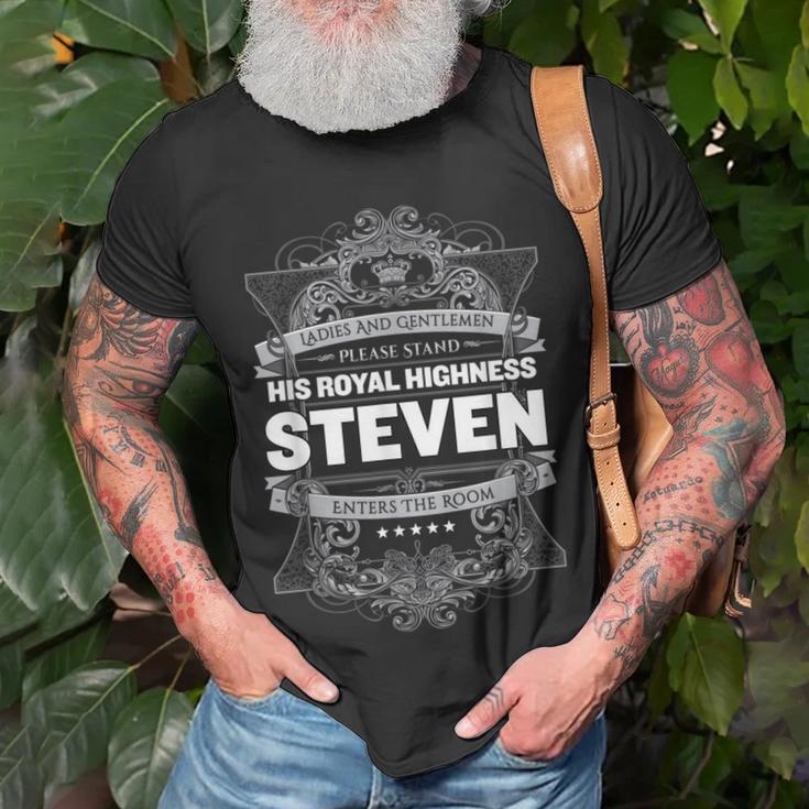 Steven First Name T-Shirt Gifts for Old Men