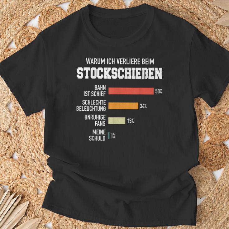 Stockschießen Eisstock Stockschütze Eisstockschießen T-Shirt Geschenke für alte Männer