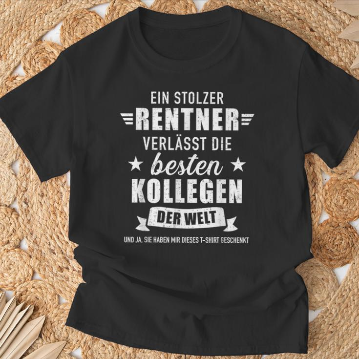 Stolzer Rentner Leaves Beste Kolgen Der Welt Für Penent T-Shirt Geschenke für alte Männer