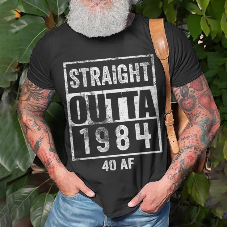 Straight Outta 1984 40 Af 40 Years 40Th Birthday Gag T-Shirt Gifts for Old Men