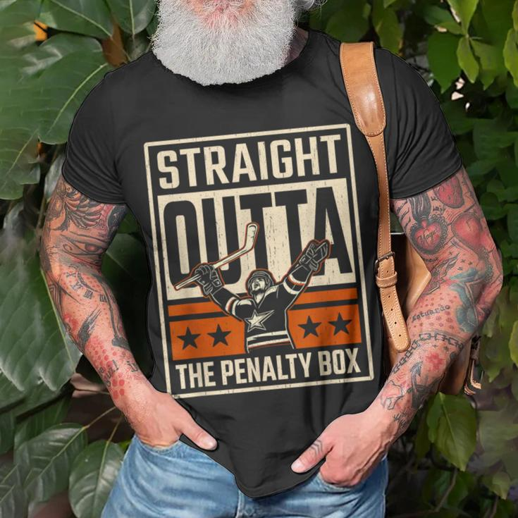 Straight Outta The Penalty Box Hockey Player Fan Lover T-Shirt Gifts for Old Men