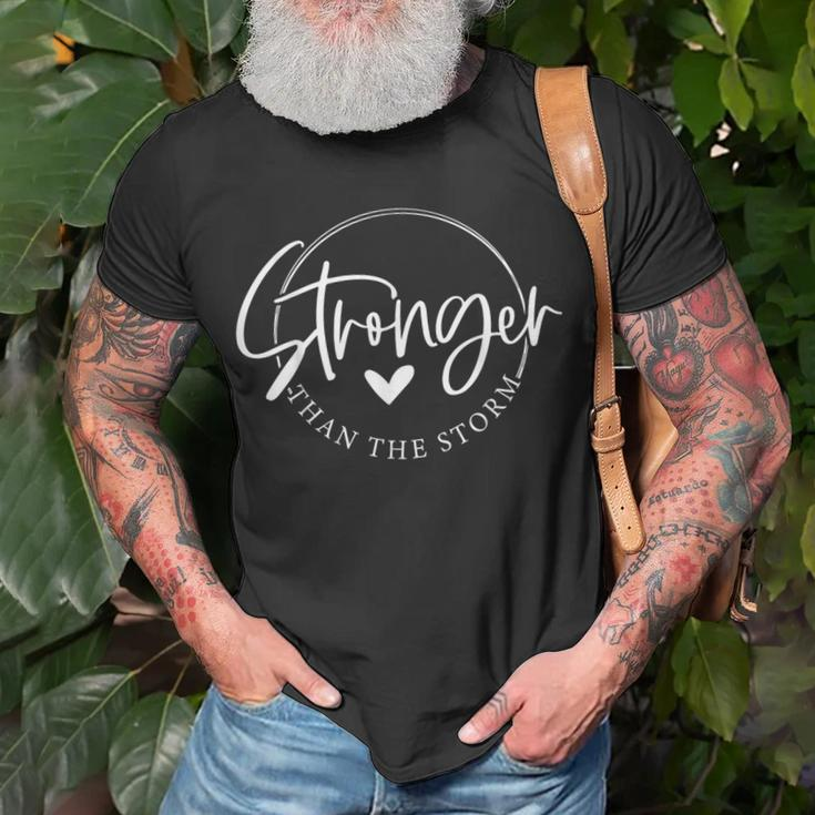 Be Stronger Than The Storm Inspirational T-Shirt Gifts for Old Men