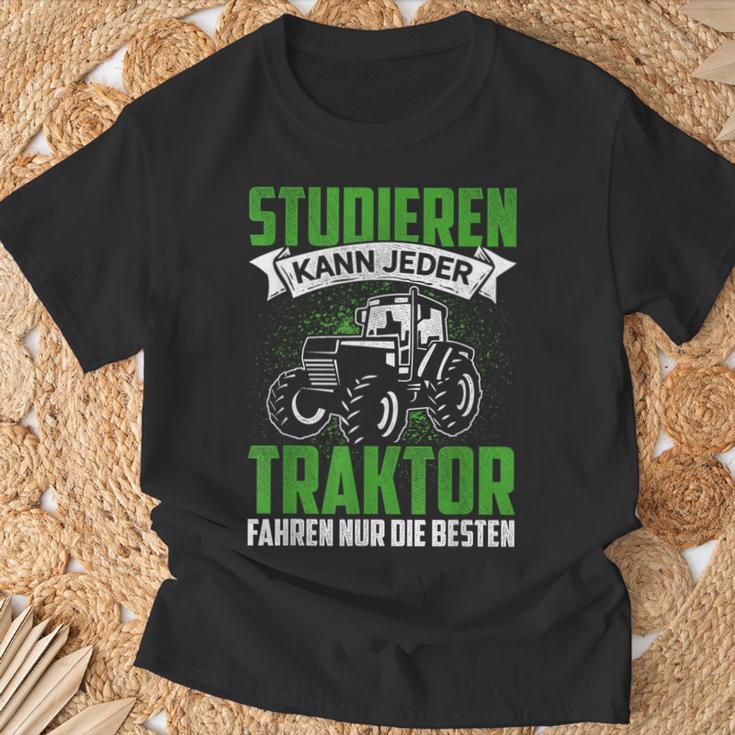 Studier Kann Jeder Traktor Fahren Nur Die Beste Farmer T-Shirt Geschenke für alte Männer