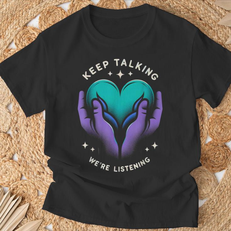 Suicide Prevention Suicide Awareness And Mental Health T-Shirt Gifts for Old Men