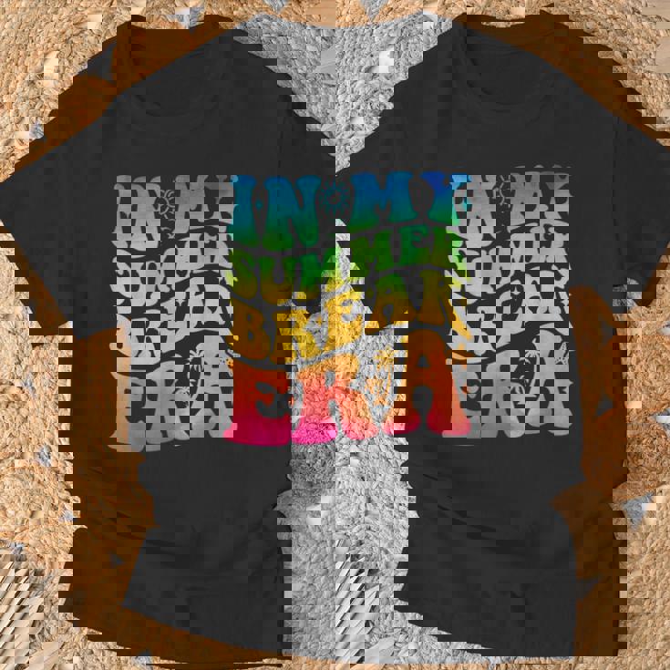In My Summer Break Era Summer Break Groovy Teacher Tie Dye T-Shirt Gifts for Old Men