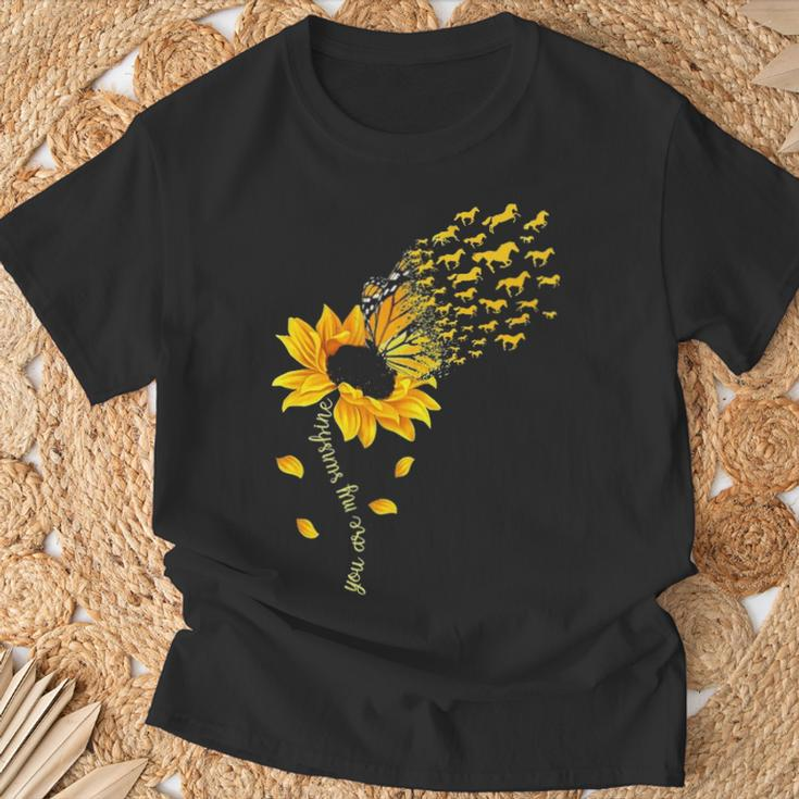 You Are My Sunshine Horse Sunflower Horses Lover T-Shirt Gifts for Old Men