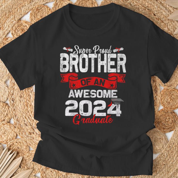 Super Proud Brother Of A 2024 Graduate 24 Graduation T-Shirt Gifts for Old Men