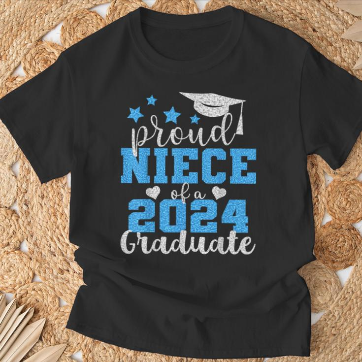 Super Proud Niece Of 2024 Graduate Awesome Family College T-Shirt Gifts for Old Men