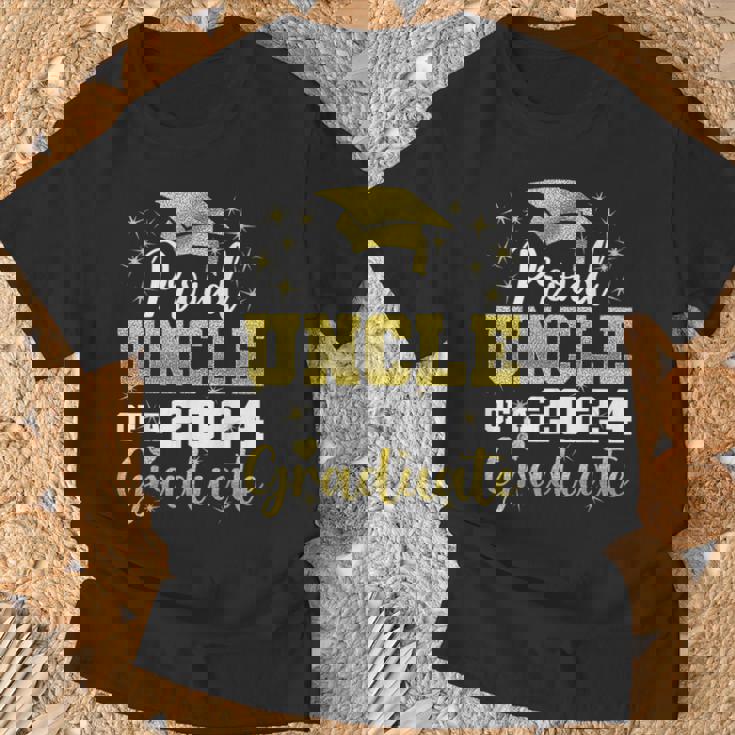 Super Proud Uncle Of 2024 Graduate Awesome Family College T-Shirt Gifts for Old Men