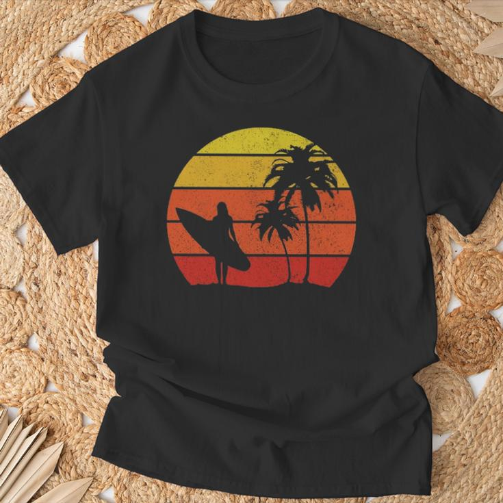 Surfer Vintage Surfing Surf Beach T-Shirt Gifts for Old Men