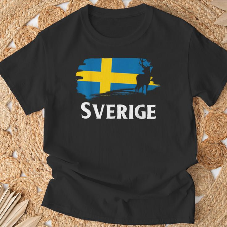 Sweden Sweden Elk Viking Scandinavia Sverige Norden T-Shirt Geschenke für alte Männer
