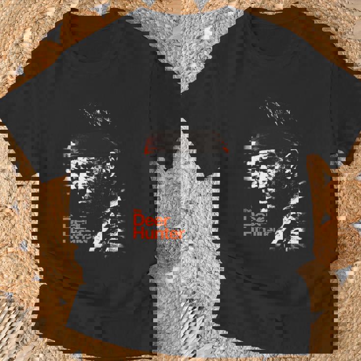T-shirt Chasseur de Cerfs, Design Visage Sombre Effet Éclaboussé Cadeaux pour les vieillards