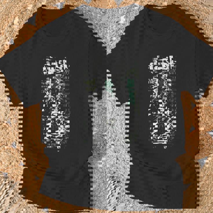 T-Shirt Noir The Clash, Design Iconique pour Fans de Punk Rock Cadeaux pour les vieillards