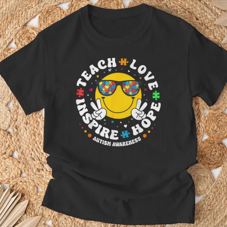 Teach Hope Love Inspire Autism Awareness For Teachers T-Shirt Gifts for Old Men