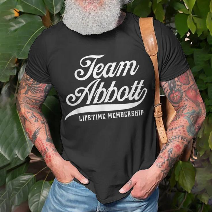 Team Abbott Lifetime Membership Family Surname Last Name T-Shirt Gifts for Old Men