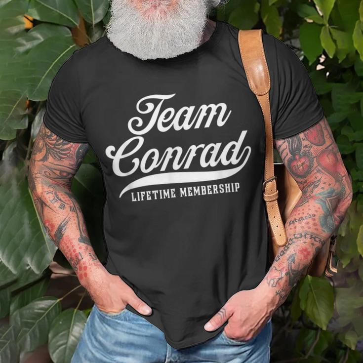 Team Conrad Lifetime Membership Family Surname Last Name T-Shirt Gifts for Old Men