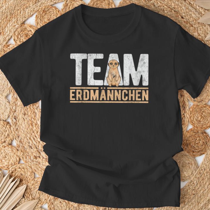 Team Erdmännchen Lustiges Meerkat Fan T-Shirt Schwarz Geschenke für alte Männer