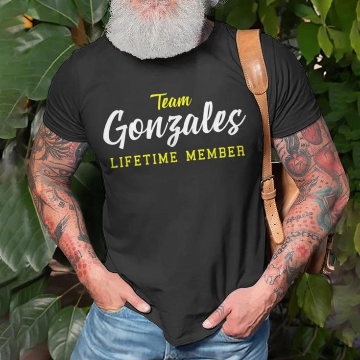 Team Gonzales Lifetime Member Surname Birthday Wedding Name T-Shirt Gifts for Old Men