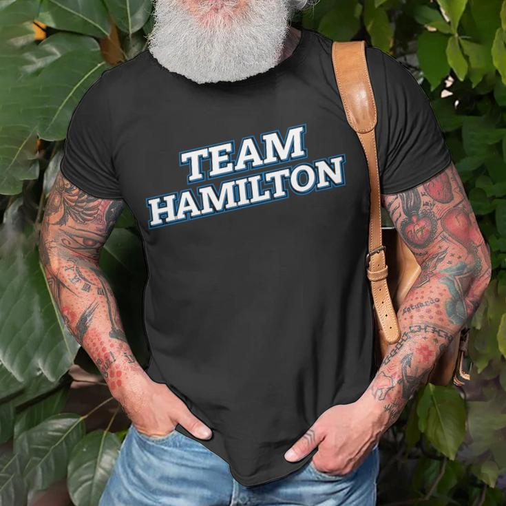 Team Hamilton Relatives Last Name Family Matching T-Shirt Gifts for Old Men