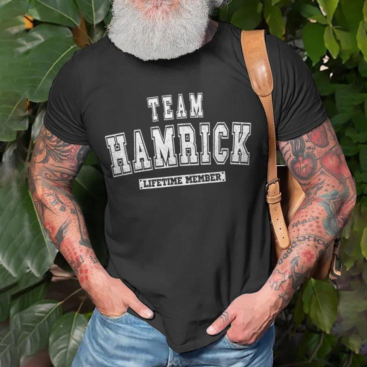 Team Hamrick Lifetime Member Family Last Name T-Shirt Gifts for Old Men