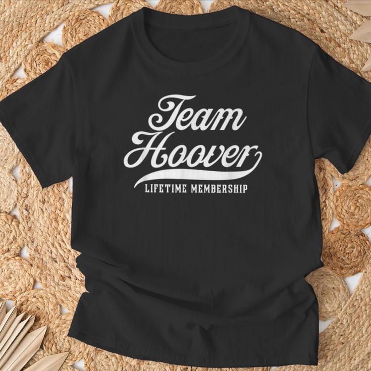 Team Hoover Lifetime Membership Family Surname Last Name T-Shirt Gifts for Old Men