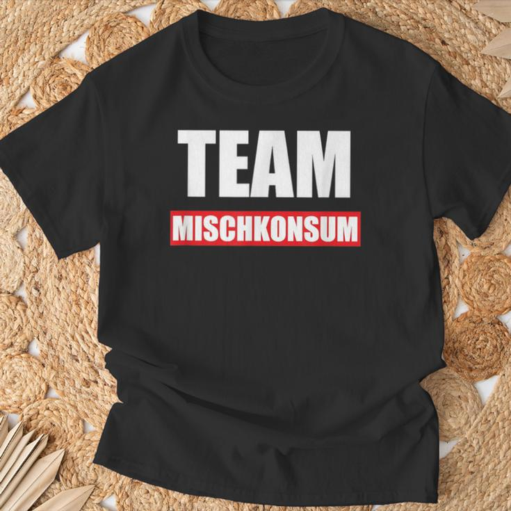 Team Mischkonsum Druffi Party Tekk Techno Music Dancing Bass T-Shirt Geschenke für alte Männer