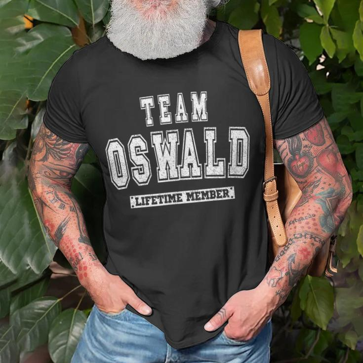 Team Oswald Lifetime Member Family Last Name T-Shirt Gifts for Old Men