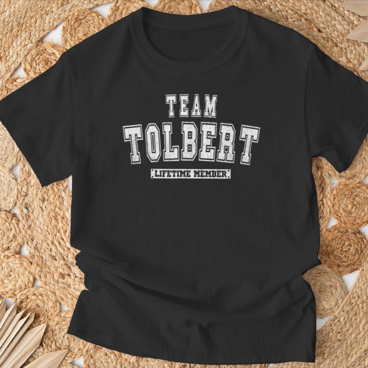 Team Tolbert Lifetime Member Family Last Name T-Shirt Gifts for Old Men