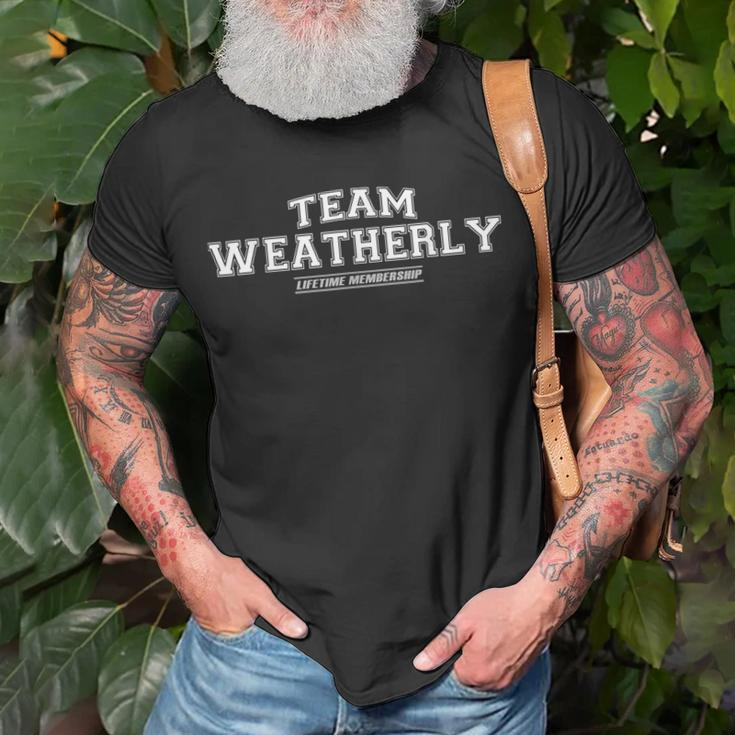 Team Weatherly Proud Family Surname Last Name T-Shirt Gifts for Old Men