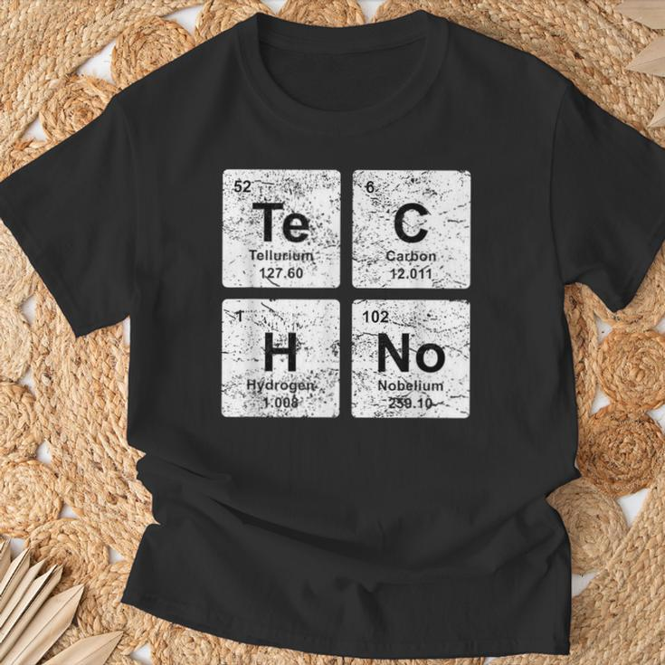 Techno Periodensystem Dj Edm Party Festival Top T-Shirt Geschenke für alte Männer