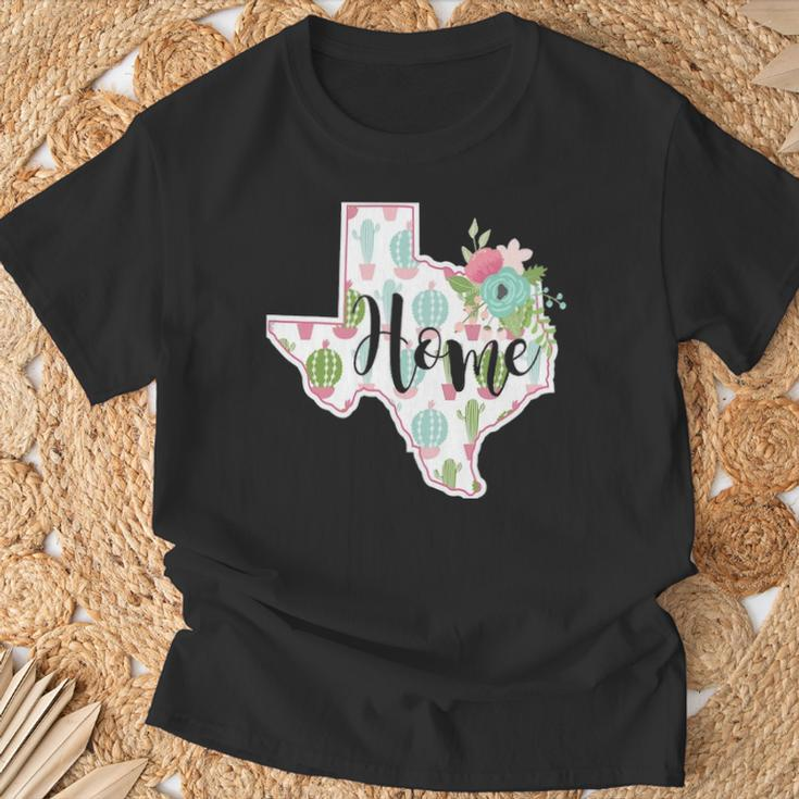 Texas Home Cactus T-Shirt Gifts for Old Men