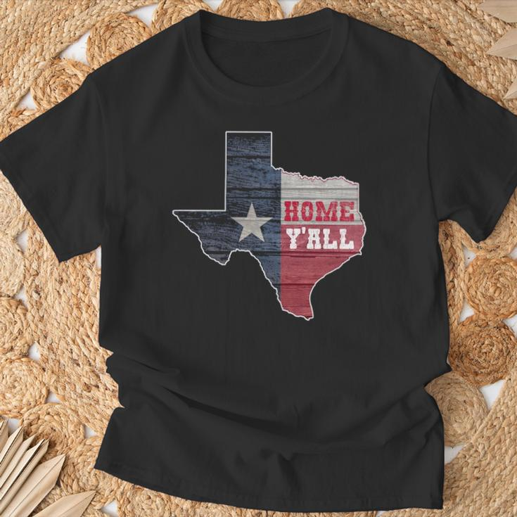 Texas Home Y'all State Lone Star Pride T-Shirt Gifts for Old Men