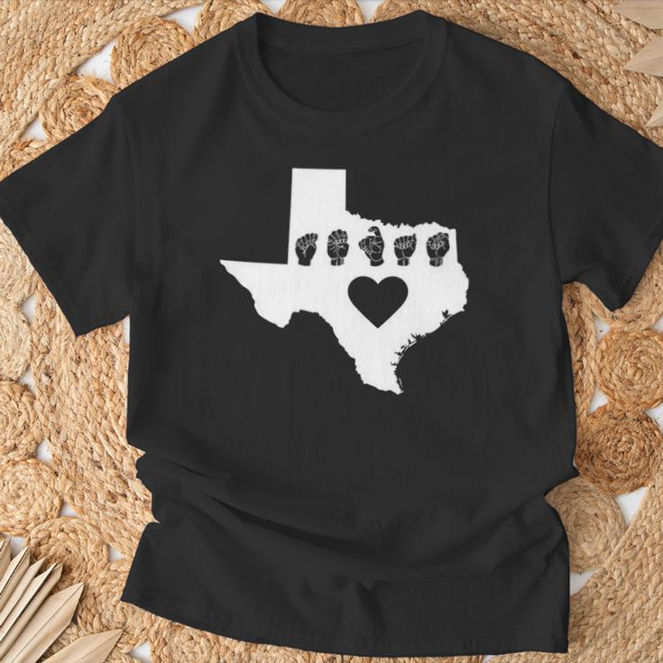 Texas Pride Sign Language T-Shirt Gifts for Old Men