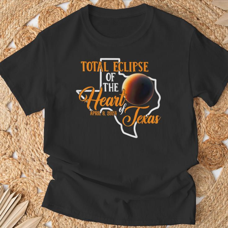 Texas Total Solar Eclipse April 8 2024 Usa Map Totality T-Shirt Gifts for Old Men